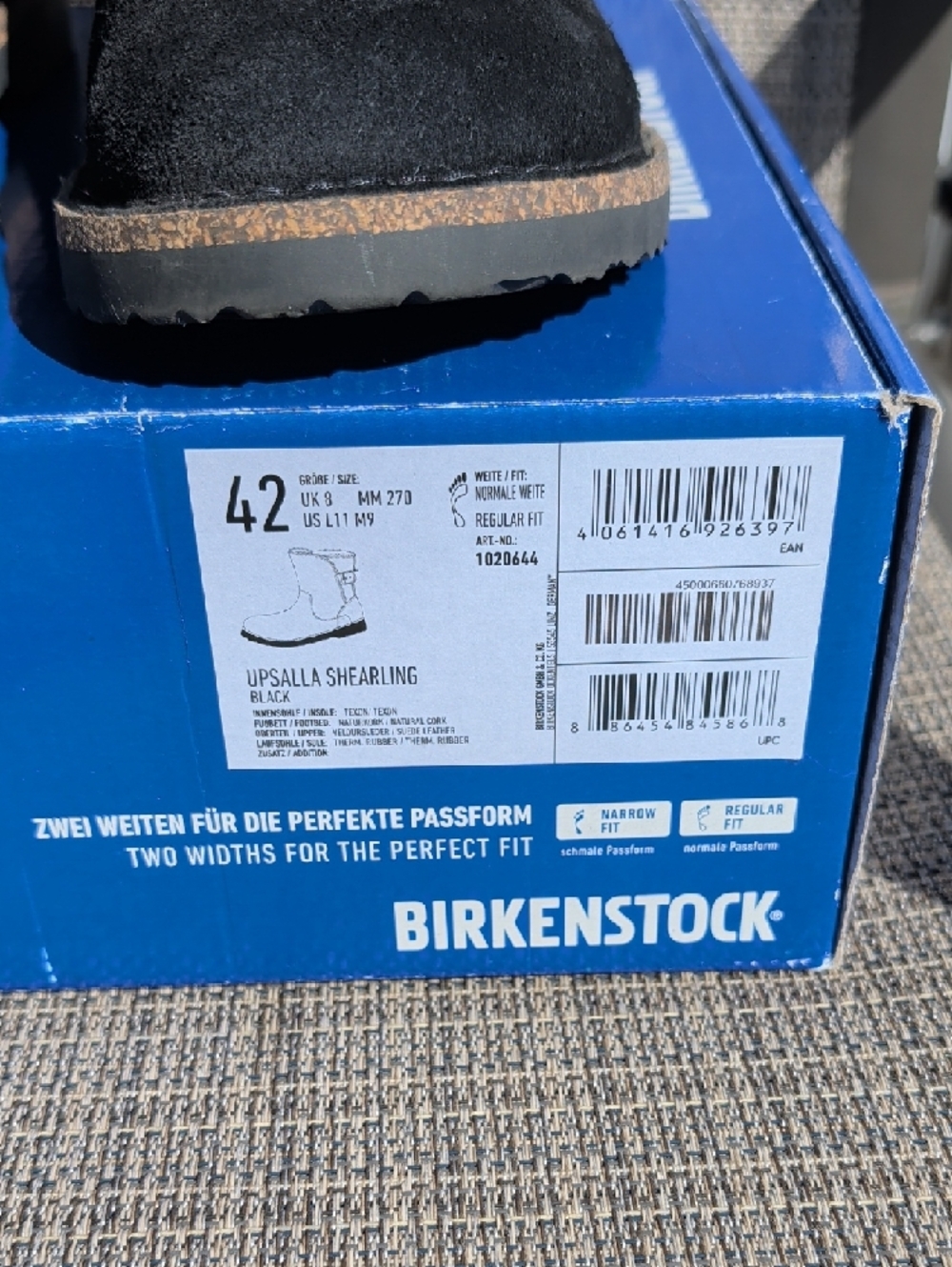 Birkenstock Upsalla Shearling Black (42) US Women's 11/Men's 9 EUC - Picture 3 of 12